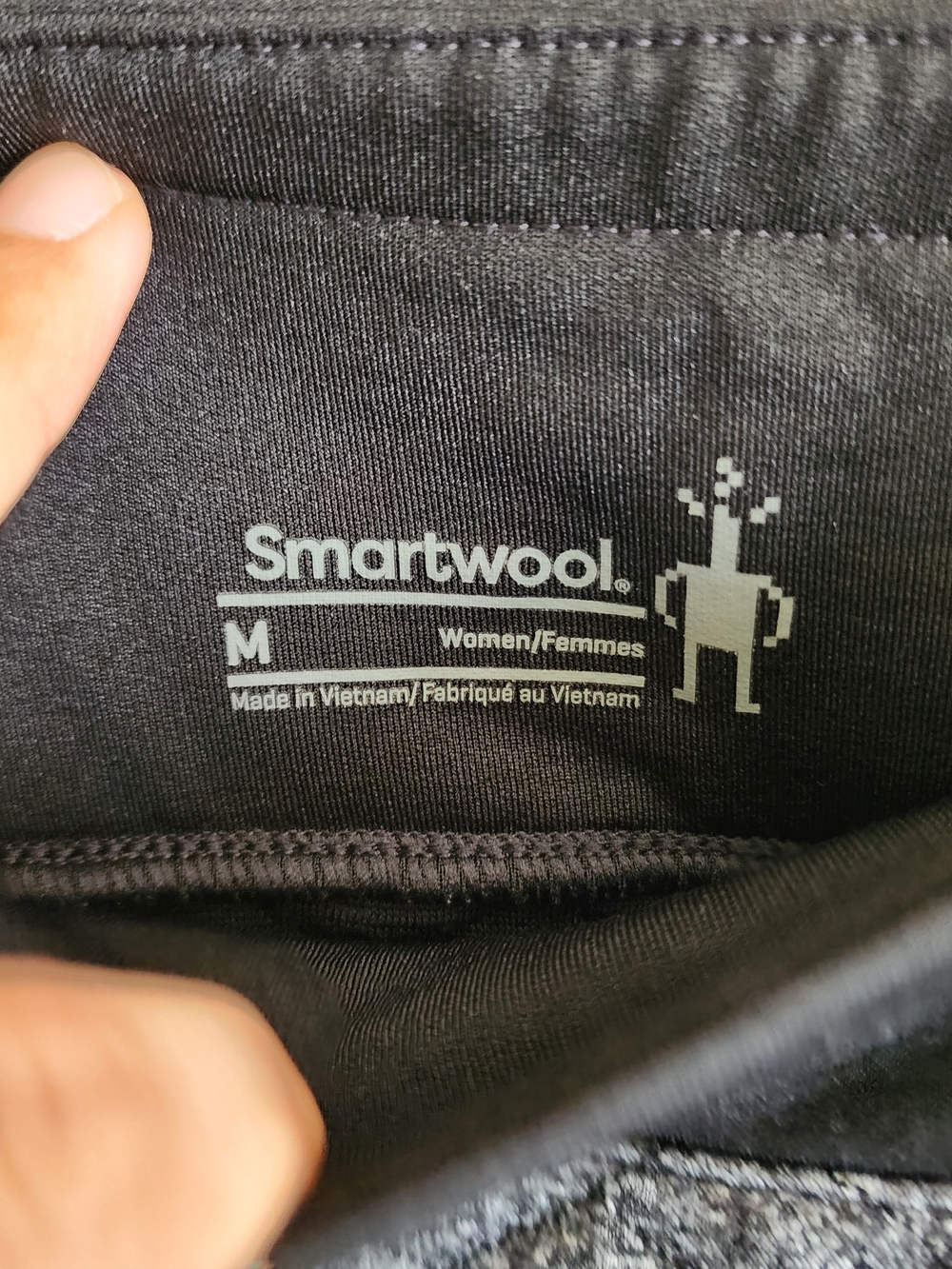 Smartwool Diamond Peak Quilted Mini Skirt Medium Gray Black Merino Wool Blend - Picture 3 of 6